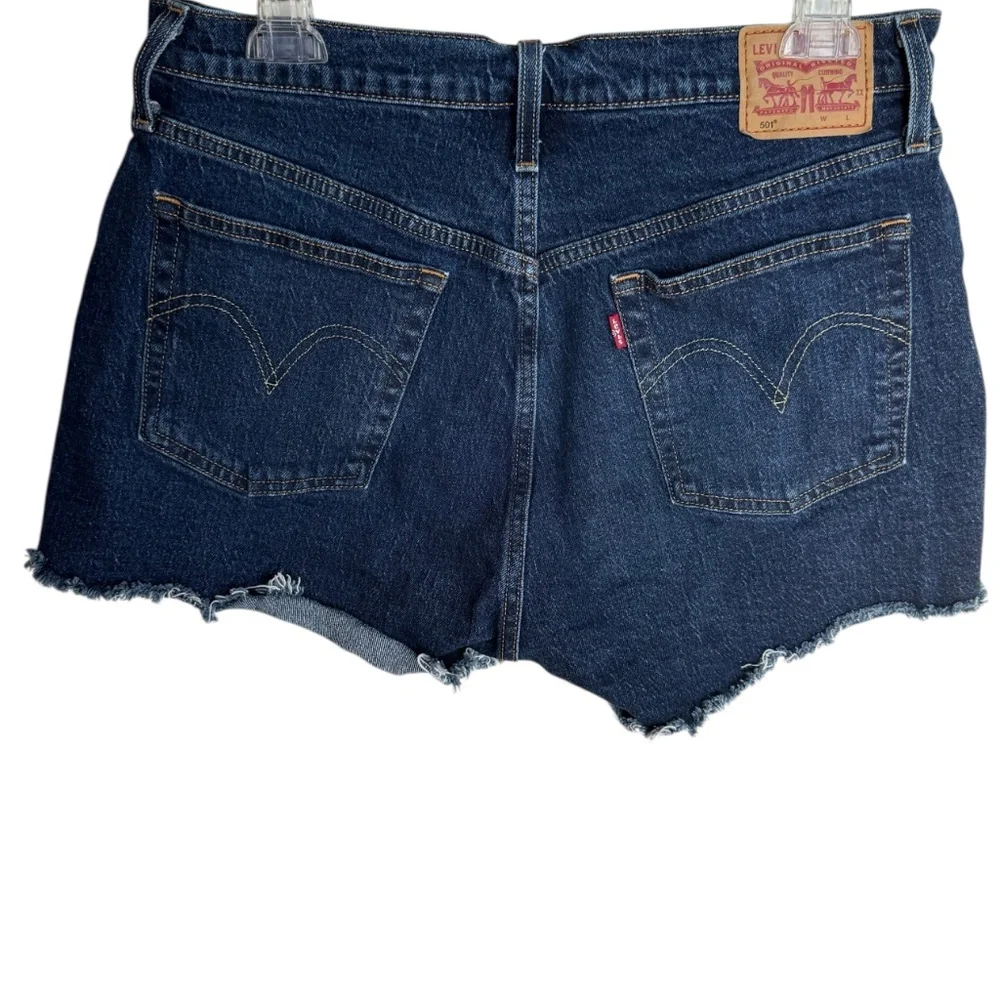 Levi's 501® Original‎ High Rise Denim Dark Wash Shorts Sz 32